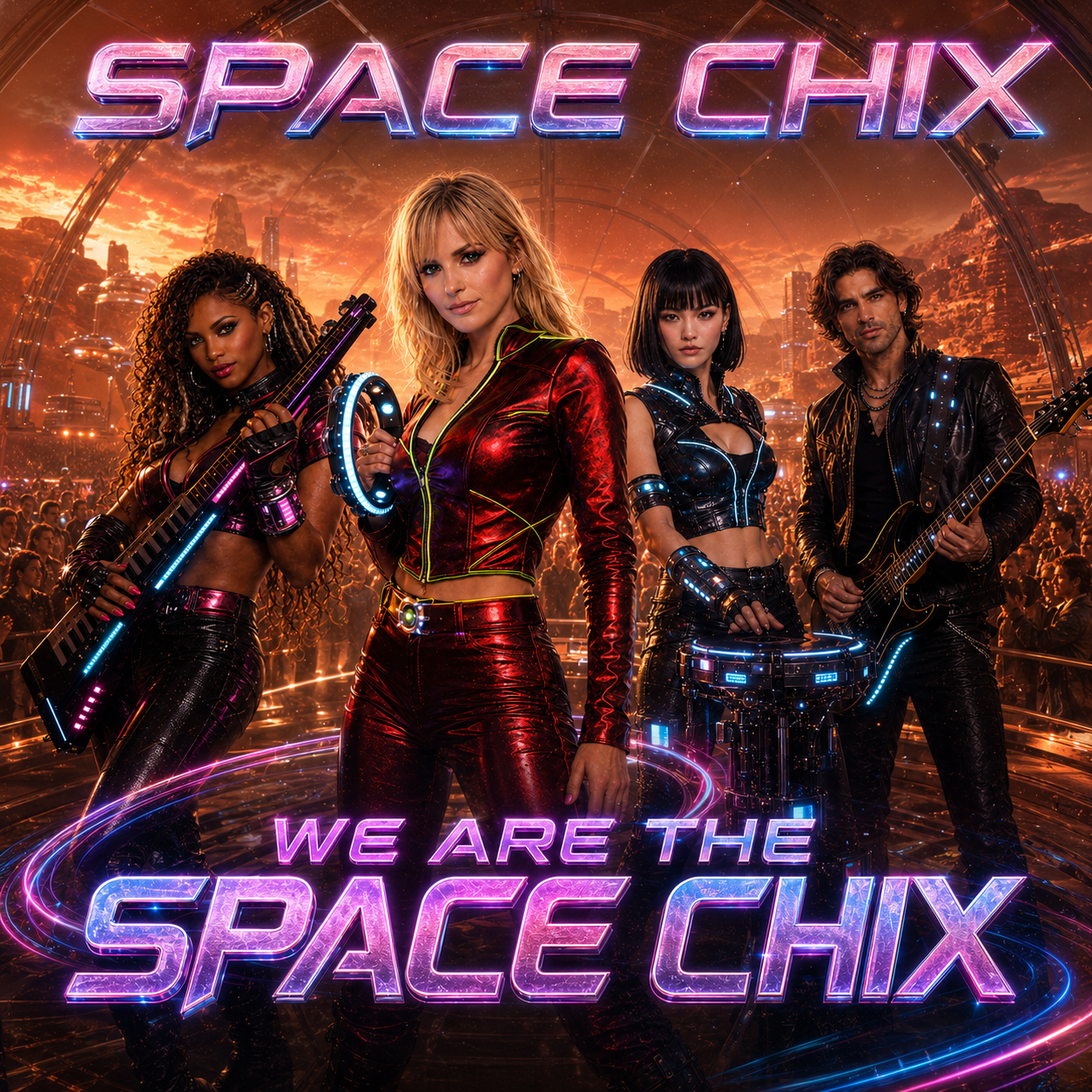Space Chix - We Are The Space Chix official single cover