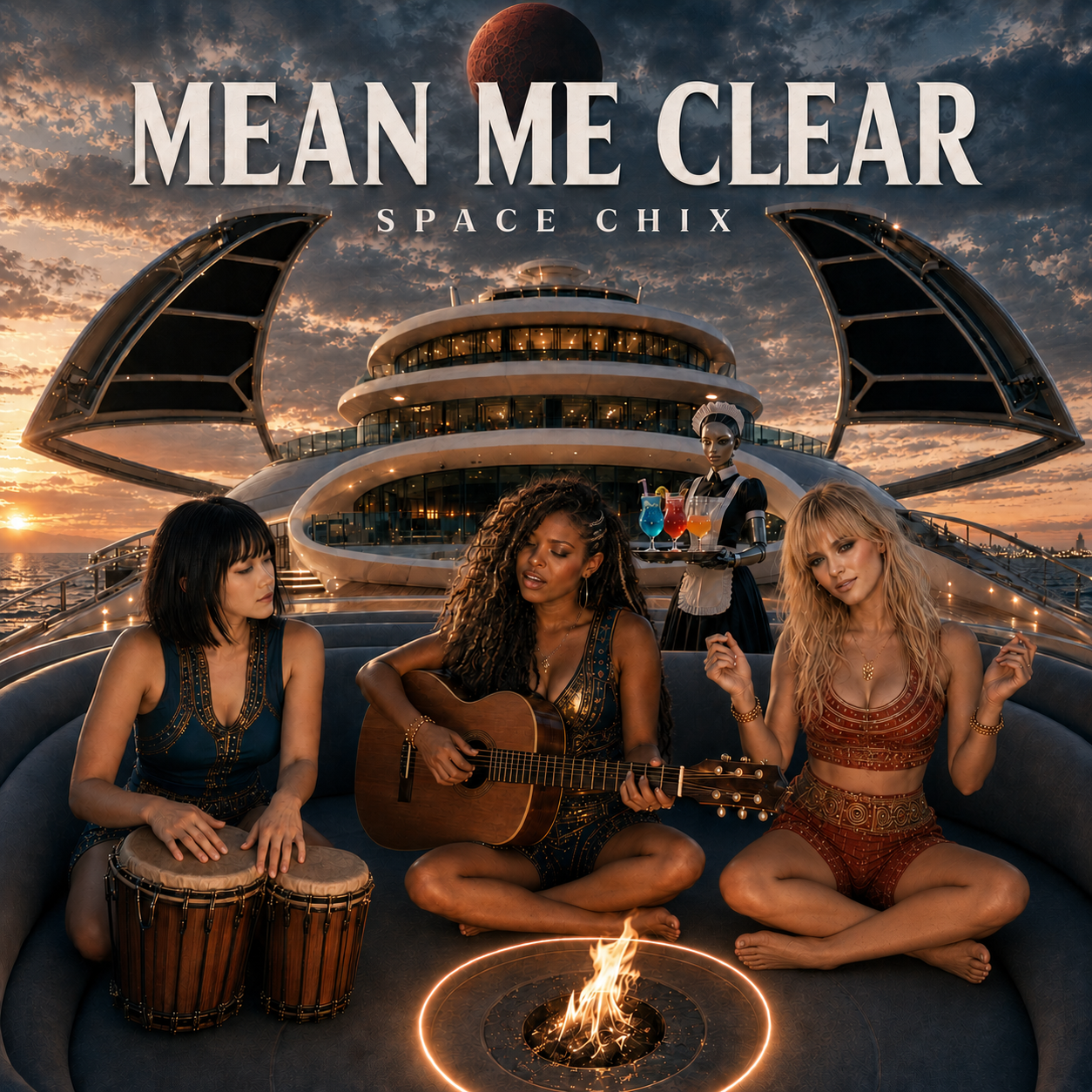 Space Chix — Mean Me Clear official single cover